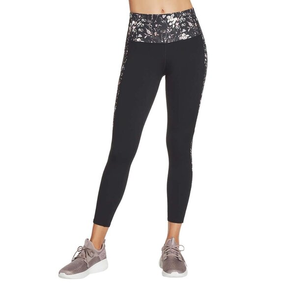 Skechers Pants - Skechers Ladies' Gowalk High Waist 7/8 Tight (Ink Floral, X-Small)